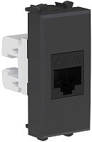 Розетка компьютерная модульная DKC Avanti 1-м. 1 мод. RJ45 5е черный матовый картинка
